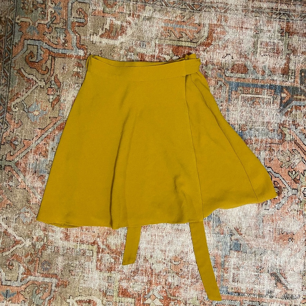 Mustard wrap skirt